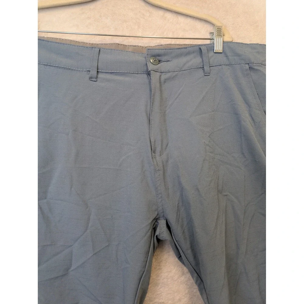 Burnside Hybrid Shorts Men's‎ 36 Blue Solid Back Zip Pocket Casual Activewear